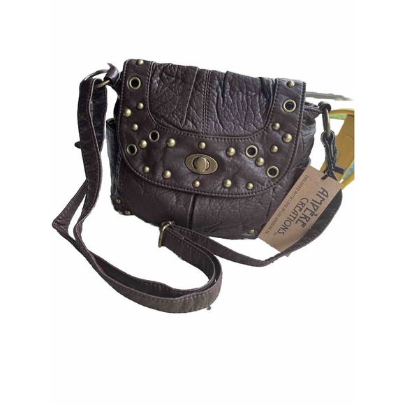 Ampere Creations Faux Leather Brown Crossbody. Adjustable Strap. NEW With Tags! - Picture 1 of 10